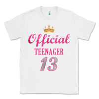 White official 13 teenager cute 13th birthday ideas for girls t shirt Classic Tee - linhVisuals