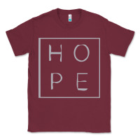 Burgundy hope quote Classic Tee - linhVisuals