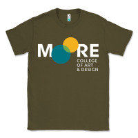 Army Green Moore College of Art and Design Classic Tee - linhVisuals
