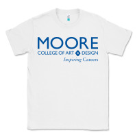 White Moore College of Art and Design Classic Tee - linhVisuals