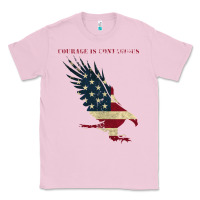 Bubblegum Pink courage is contagious and eagle Classic Tee - linhVisuals