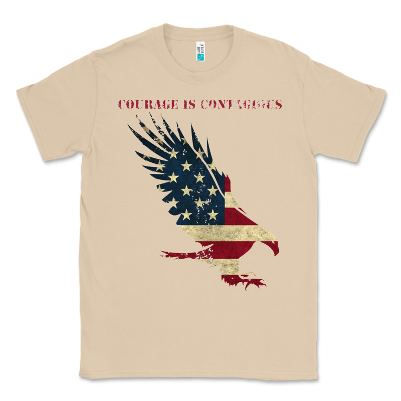 Courage Is Contagious And Eagle Classic Tee by linhVisuals | Teevron