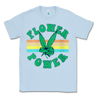 Dusty Blue womens flower power 420 thc pot weed medical marijuana funny weed v ne Classic Tee - linhVisuals