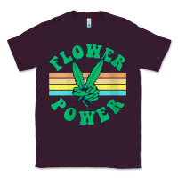 Plum womens flower power 420 thc pot weed medical marijuana funny weed v ne Classic Tee - linhVisuals