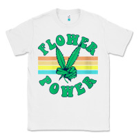 White womens flower power 420 thc pot weed medical marijuana funny weed v ne Classic Tee - linhVisuals