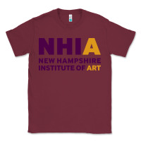 Burgundy New Hampshire Institute of Art Classic Tee - linhVisuals