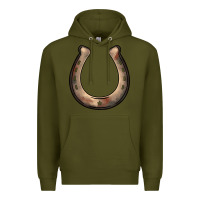 Army Green western horseshoe Premium Hoodie - BarkalooDesign