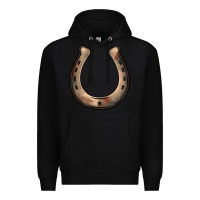 Black western horseshoe Premium Hoodie - BarkalooDesign