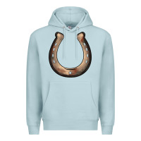 Blue Mist western horseshoe Premium Hoodie - BarkalooDesign