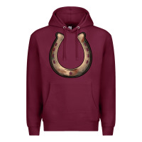 Burgundy western horseshoe Premium Hoodie - BarkalooDesign