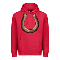 Cardinal western horseshoe Premium Hoodie - BarkalooDesign
