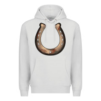 Dove Grey western horseshoe Premium Hoodie - BarkalooDesign