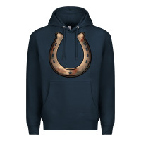 Navy western horseshoe Premium Hoodie - BarkalooDesign