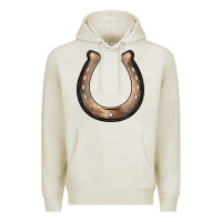 Oatmeal Heather western horseshoe Premium Hoodie - BarkalooDesign