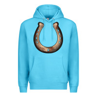 Ocean Blue western horseshoe Premium Hoodie - BarkalooDesign