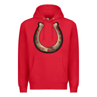 Red western horseshoe Premium Hoodie - BarkalooDesign