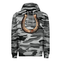 Slate Camo western horseshoe Premium Hoodie - BarkalooDesign