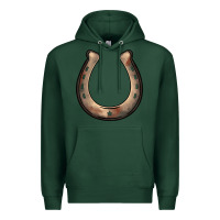 Sports Green western horseshoe Premium Hoodie - BarkalooDesign