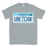 Heather Grey ubetcha (you betcha) minnesota license plate t shirt Classic Tee - linhVisuals