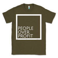 Army Green people over profit democratic socialism pro socialist symbol t shirt Classic Tee - linhVisuals