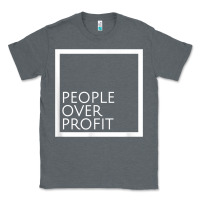 Charcoal Heather people over profit democratic socialism pro socialist symbol t shirt Classic Tee - linhVisuals