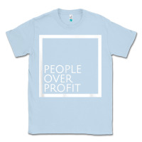 Dusty Blue people over profit democratic socialism pro socialist symbol t shirt Classic Tee - linhVisuals