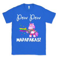 True Royal womens pew madafakas funny fantasy unicorn with rainbow gun   white v Classic Tee - linhVisuals