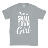 Heather Grey womens just a small town girl journey t shirt Classic Tee - linhVisuals