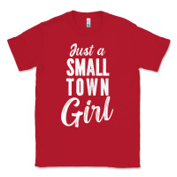 Red womens just a small town girl journey t shirt Classic Tee - linhVisuals