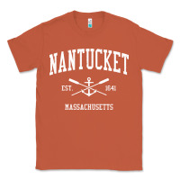 Copper nantucket ma vintage crossed oars & boat anchor sports pullover hoodie Classic Tee - linhVisuals