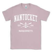 Lilac nantucket ma vintage crossed oars & boat anchor sports pullover hoodie Classic Tee - linhVisuals