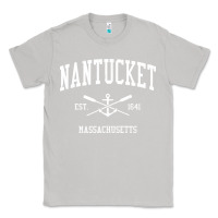 Moon Dust nantucket ma vintage crossed oars & boat anchor sports pullover hoodie Classic Tee - linhVisuals