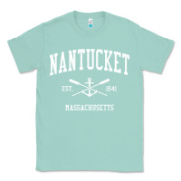 Seafoam nantucket ma vintage crossed oars & boat anchor sports pullover hoodie Classic Tee - linhVisuals