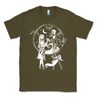 Army Green nightmare before christmas jack and sally t shirt Classic Tee - linhVisuals