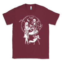 Burgundy nightmare before christmas jack and sally t shirt Classic Tee - linhVisuals