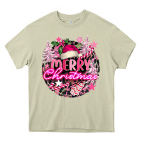 Mossy pink merry christmas Heavy Core Tee - FaDigitalArtStudio