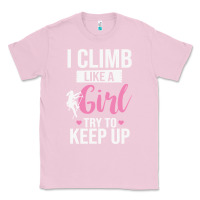 Bubblegum Pink climbing climb mountain climbing like a girl 345 climb climbing lover Classic Tee - linhVisuals