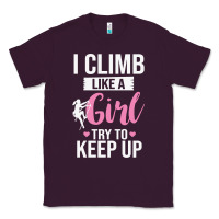 Plum climbing climb mountain climbing like a girl 345 climb climbing lover Classic Tee - linhVisuals