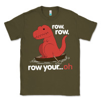 Army Green dinosaur dino trex row t rex saurus Classic Tee - linhVisuals
