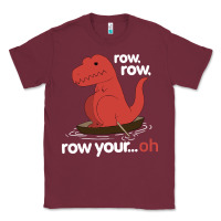 Burgundy dinosaur dino trex row t rex saurus Classic Tee - linhVisuals