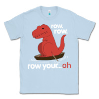 Dusty Blue dinosaur dino trex row t rex saurus Classic Tee - linhVisuals