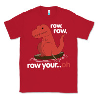 Red dinosaur dino trex row t rex saurus Classic Tee - linhVisuals