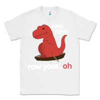 White dinosaur dino trex row t rex saurus Classic Tee - linhVisuals