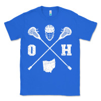 True Royal ohio lacrosse sticks & helmet state outline lax player t shirt Classic Tee - linhVisuals