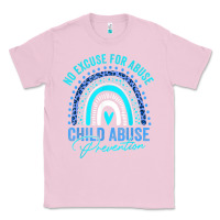 Bubblegum Pink no excuse child abuse prevention awareness leopard rainbow t shirt Classic Tee - linhVisuals