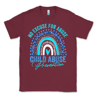 Burgundy no excuse child abuse prevention awareness leopard rainbow t shirt Classic Tee - linhVisuals