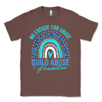 Chestnut no excuse child abuse prevention awareness leopard rainbow t shirt Classic Tee - linhVisuals