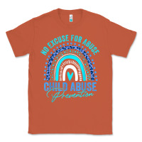 Copper no excuse child abuse prevention awareness leopard rainbow t shirt Classic Tee - linhVisuals