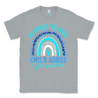 Heather Grey no excuse child abuse prevention awareness leopard rainbow t shirt Classic Tee - linhVisuals