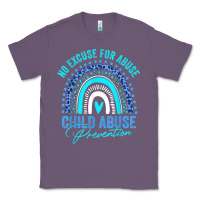 Lavender no excuse child abuse prevention awareness leopard rainbow t shirt Classic Tee - linhVisuals